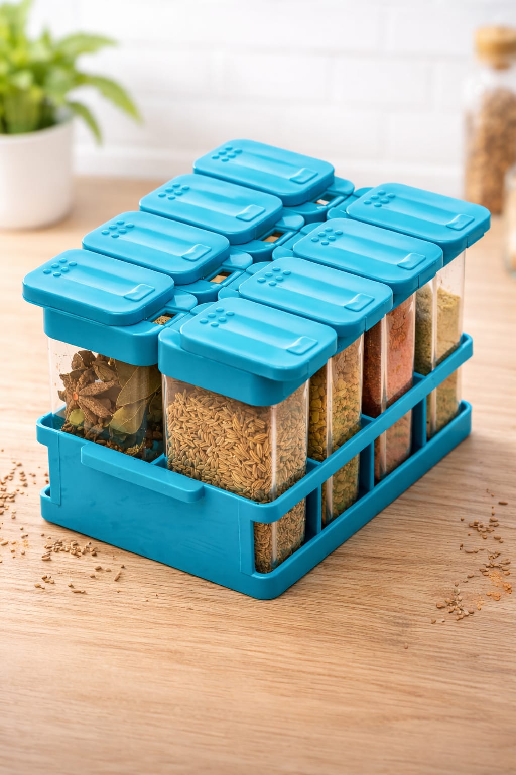 multipurpose spice rack with tray
