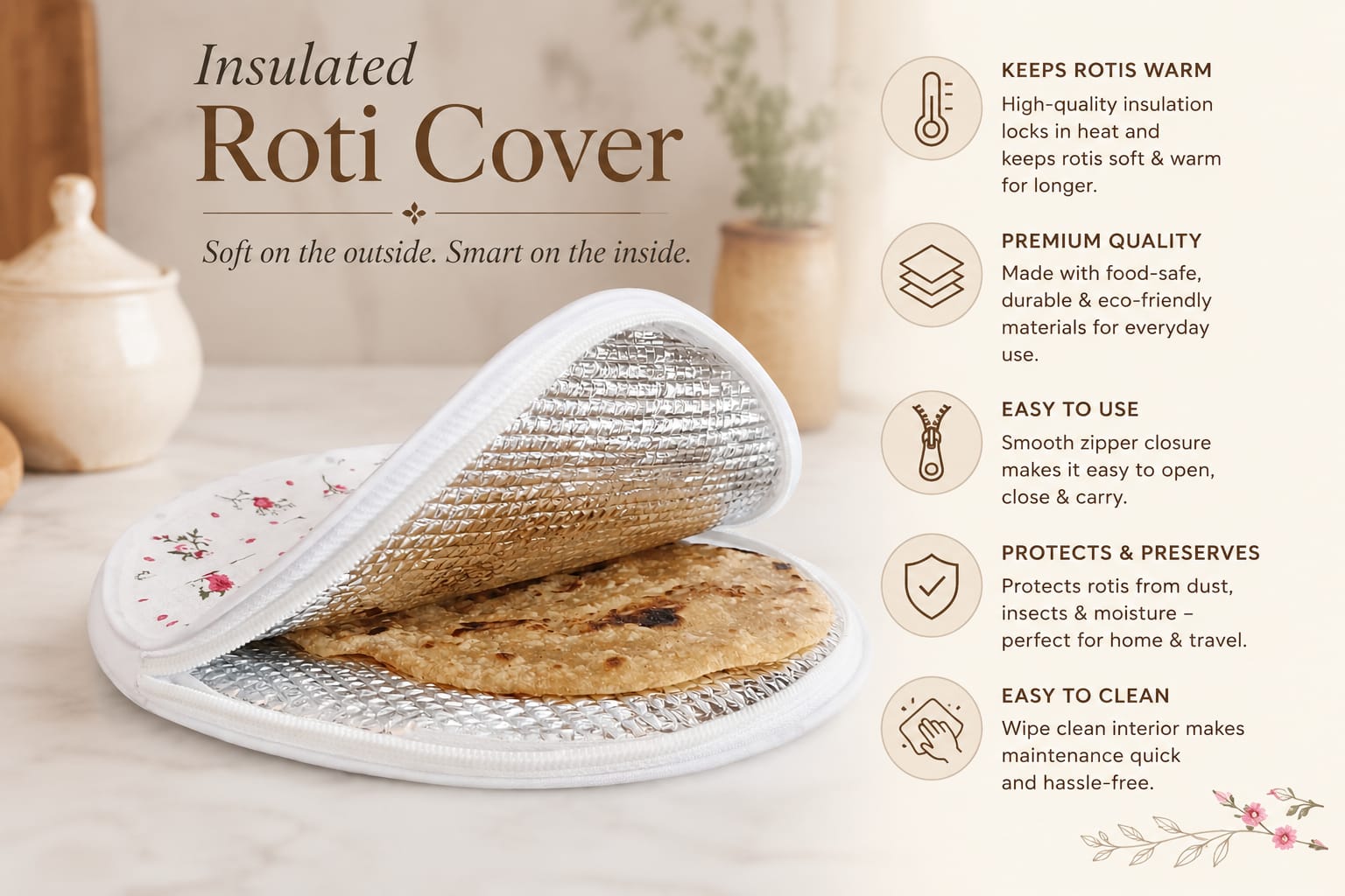 Primium cotton roti covers