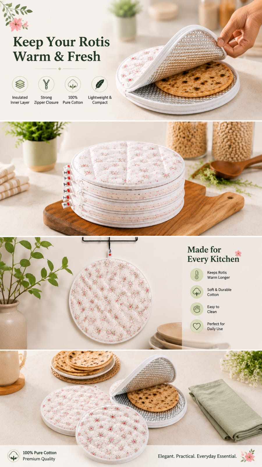 Primium cotton roti covers